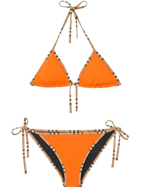 burberry swim suit girl|Burberry orange bikini.